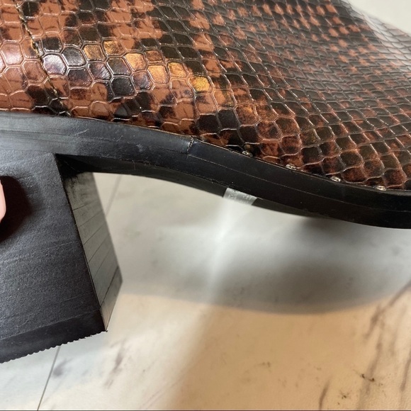 New! Treasure and Bond Farrah Studded Snakeskin Faux Leather Bootie 5 1/2 - Picture 8 of 16